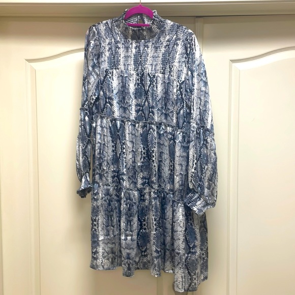 NWT by Oddy- python dress w/ gold tinsel, baby doll style with lining,reg & Plus - Picture 7 of 11